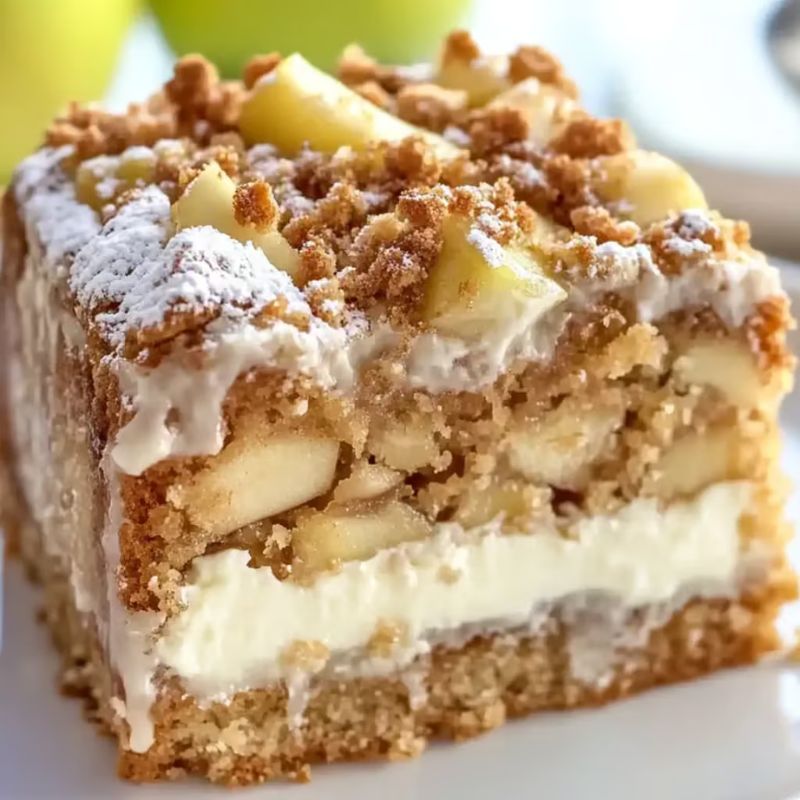 Easy Apple Coffee Cake with Cream Cheese Swirl – Moist and Delicious!