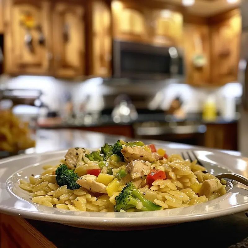 Easy Creamy Cheesy Chicken Broccoli Orzo Recipe for Busy Nights (3)