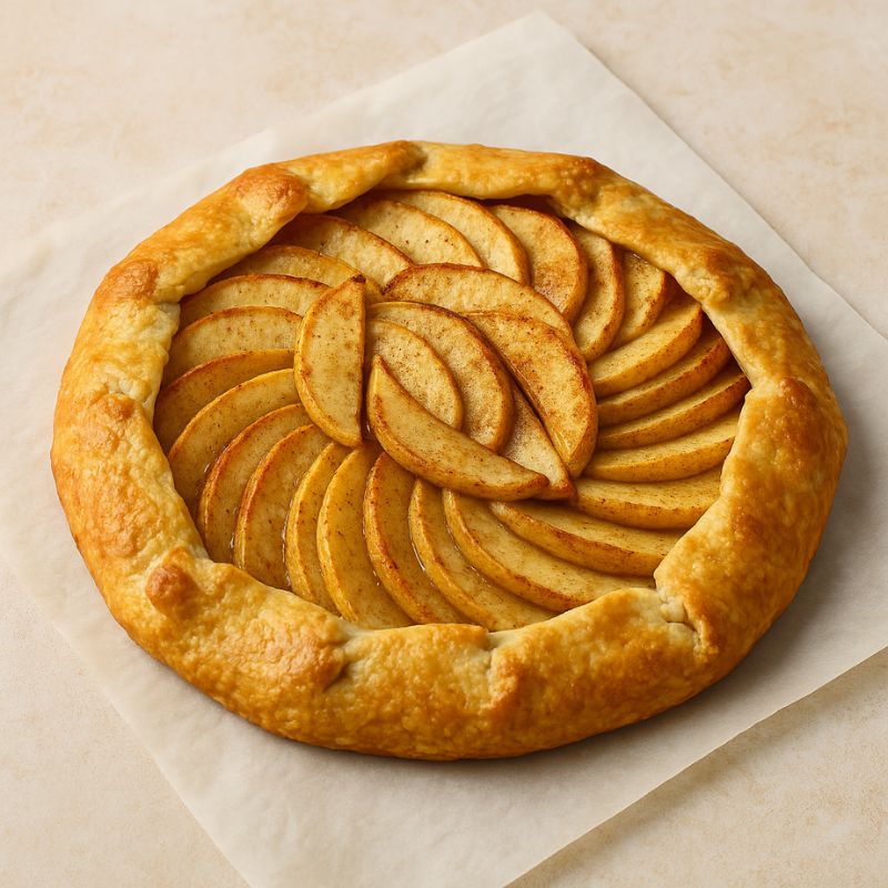 Easy Rustic Apple Galette with Flaky Crust and Spiced Apples (1)