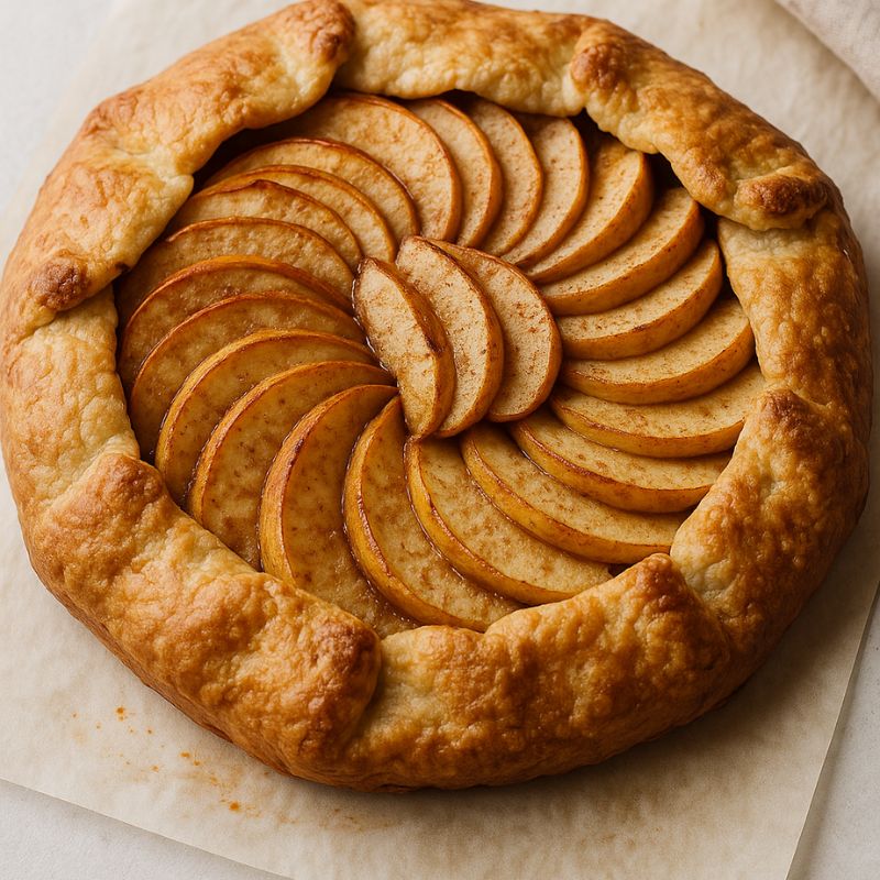 Easy Rustic Apple Galette with Flaky Crust and Spiced Apples (2)