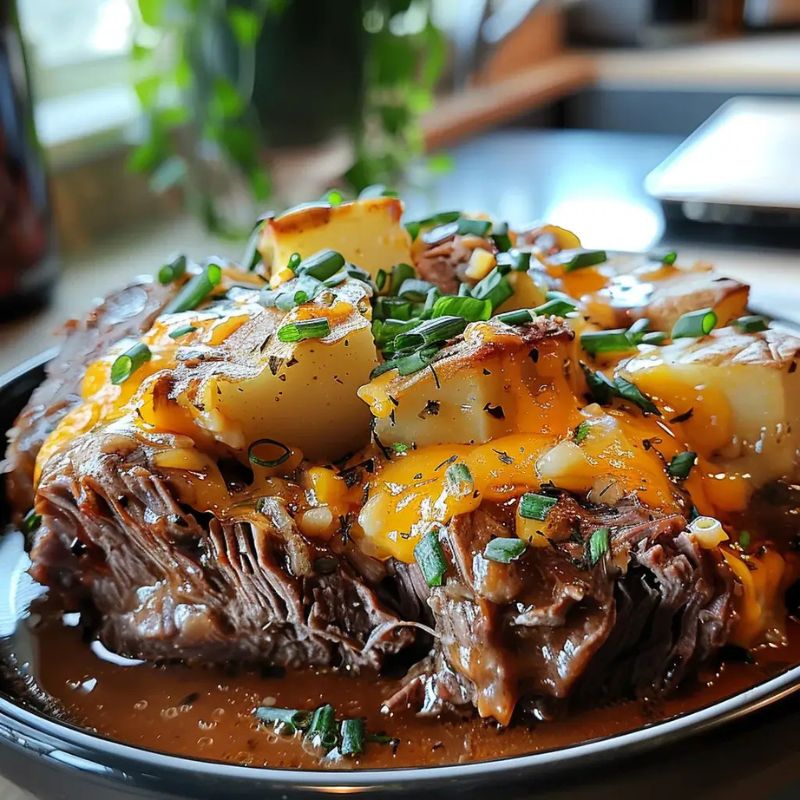 Easy Steak and Cheddar Potato Casserole Recipe for Weeknight Dinners (1)
