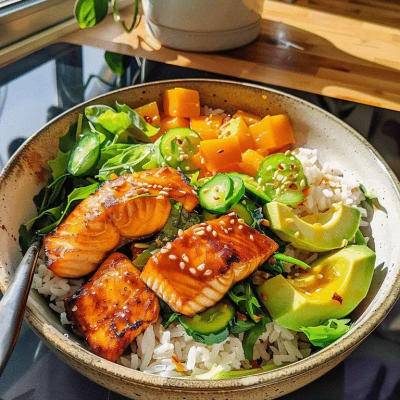 Healthy Salmon and Rice Bowl You’ll Want to Make Every Week