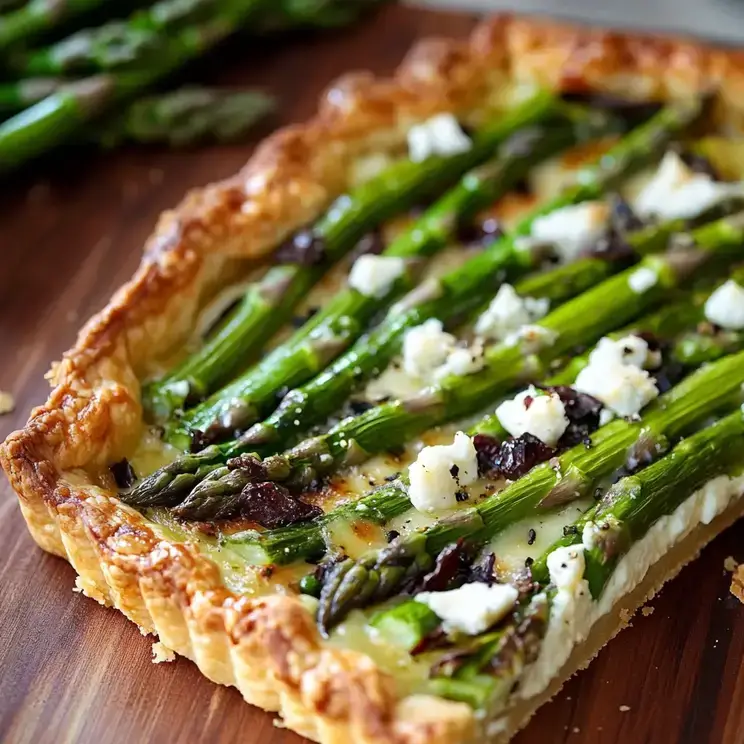 Asparagus and goat cheese tart – spring on a plate!