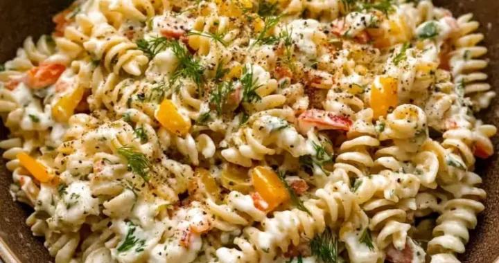 🥗 Dill Pickle Pasta Salad = Summer in a Bowl!