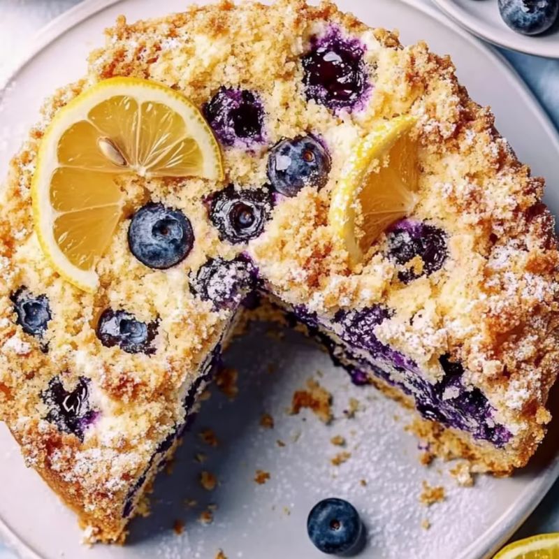 Lemon Blueberry Ricotta Cake – Moist, Tangy & Bursting with Flavor