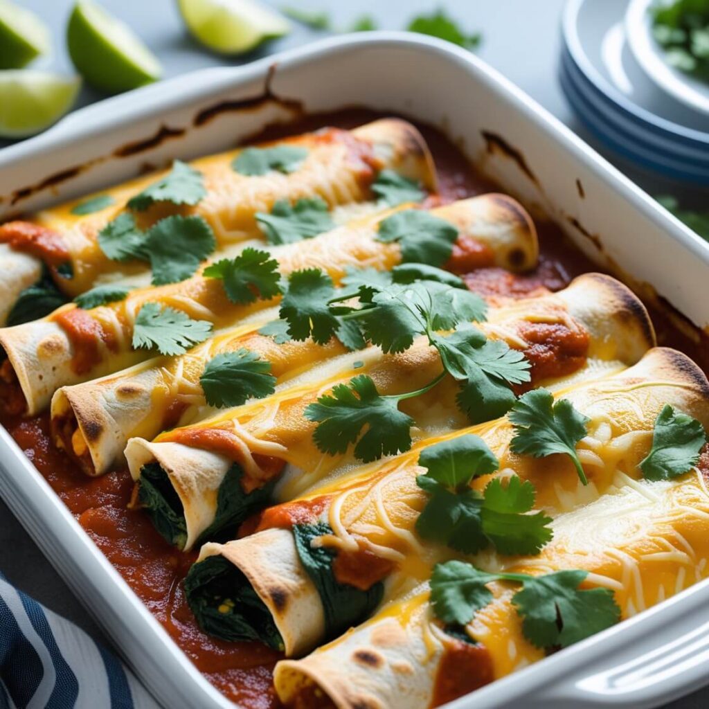 Healthy, hearty, and satisfying – Spinach Enchiladas done right!