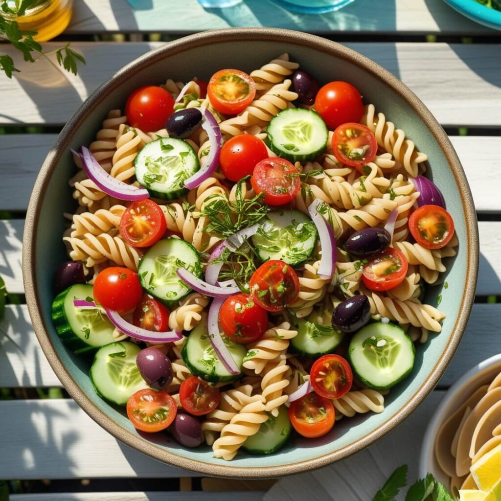 Eat clean with this Healthy Summer Pasta Salad!