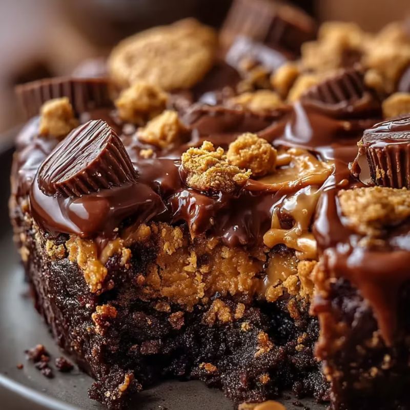 Quick & Easy Peanut Butter Cup Dump Cake for Peanut Butter Fans