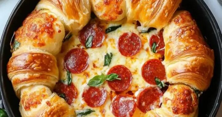 Quick Mozzarella Pepperoni Croissant Rolls for Game Day or Snacks