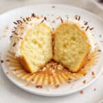 These vegan coconut cupcakes are soft, moist, and 100% plant-based.