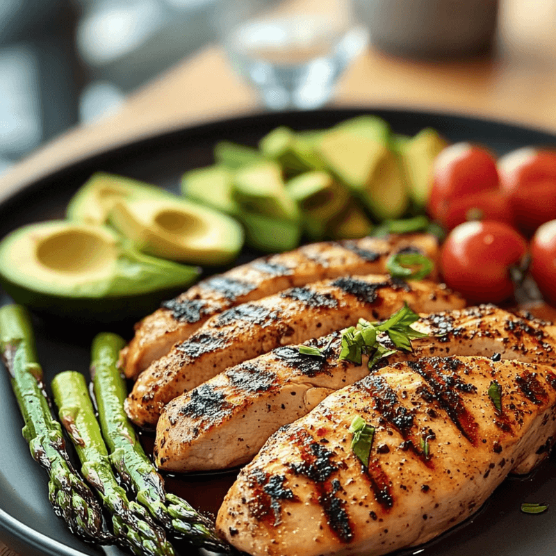 Perfect dinner idea: Grilled Chicken with Asparagus!