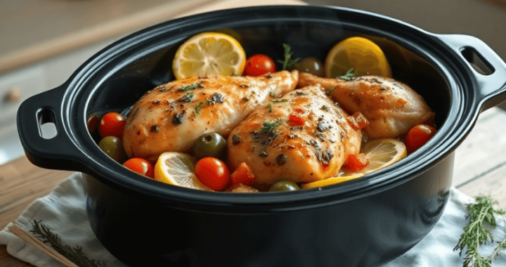 Serve up slow cooker Mediterranean chicken for a hearty dinner.
