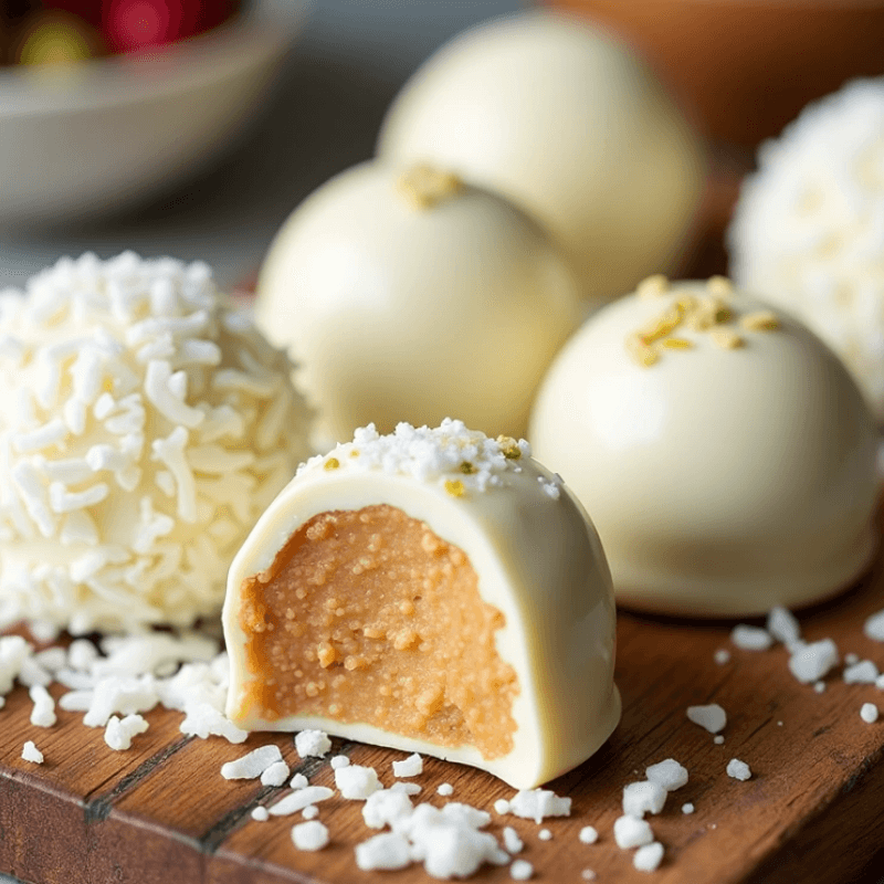 White Chocolate Coconut Truffles – Melt-in-your-mouth delight!