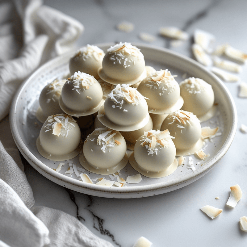 These White Chocolate Coconut Truffles are pure bliss!