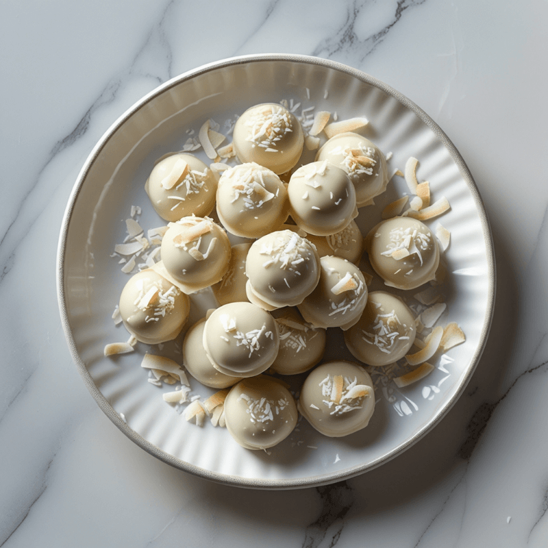 Sweet, creamy, and coconutty – the perfect truffle!