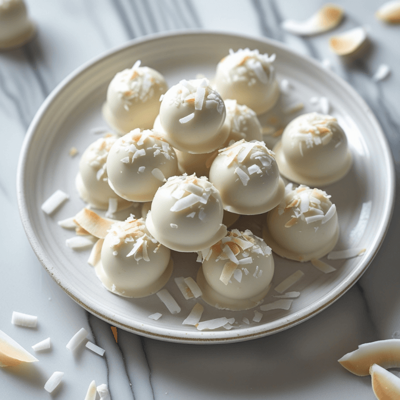 Easy White Chocolate Coconut Truffles for any occasion!