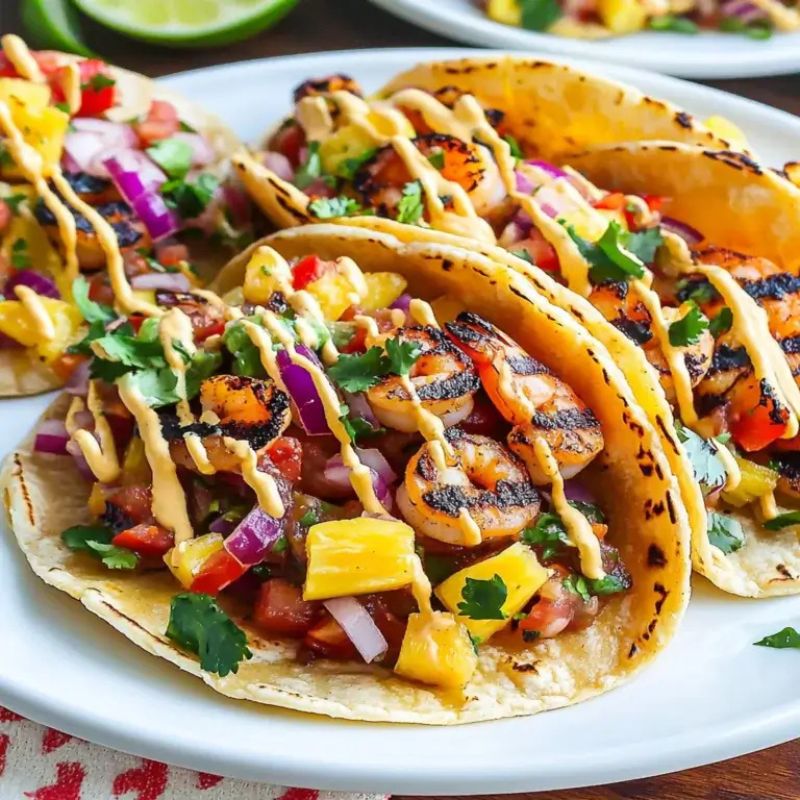 Best Grilled Shrimp Tacos Recipe with Garlic-Lime Marinade (1)