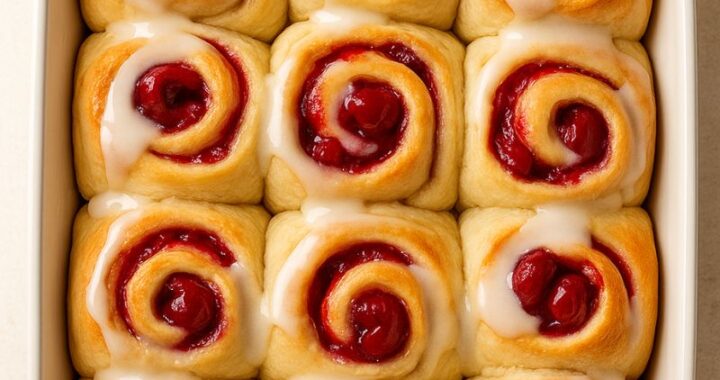 Cherry Sweet Rolls Recipe – Easy & Gooey Breakfast Delight (2)