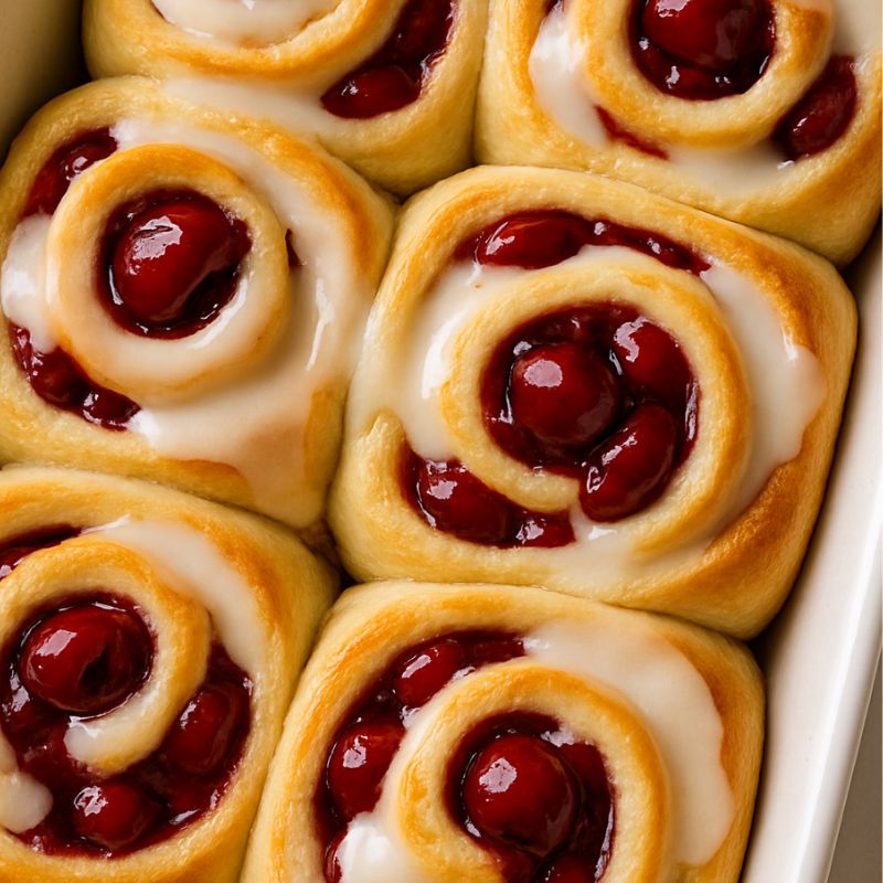 Cherry Sweet Rolls Recipe – Easy & Gooey Breakfast Delight (3)