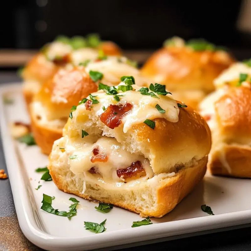 Easy Chicken Bacon Ranch Pull Apart Rolls Recipe – Cheesy, Savory & Addictive (1)