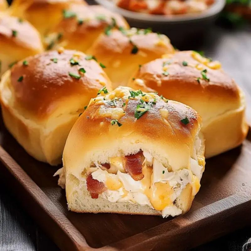 Easy Chicken Bacon Ranch Pull Apart Rolls Recipe – Cheesy, Savory & Addictive