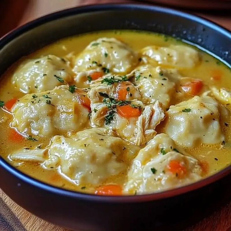 Easy Chicken and Dumpling Soup – Hearty, Creamy & Perfect for Cold Nights (2)