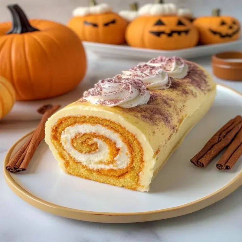 Easy Pastel Halloween Cake Roll Recipe – Sweet, Soft, and Festive (1)