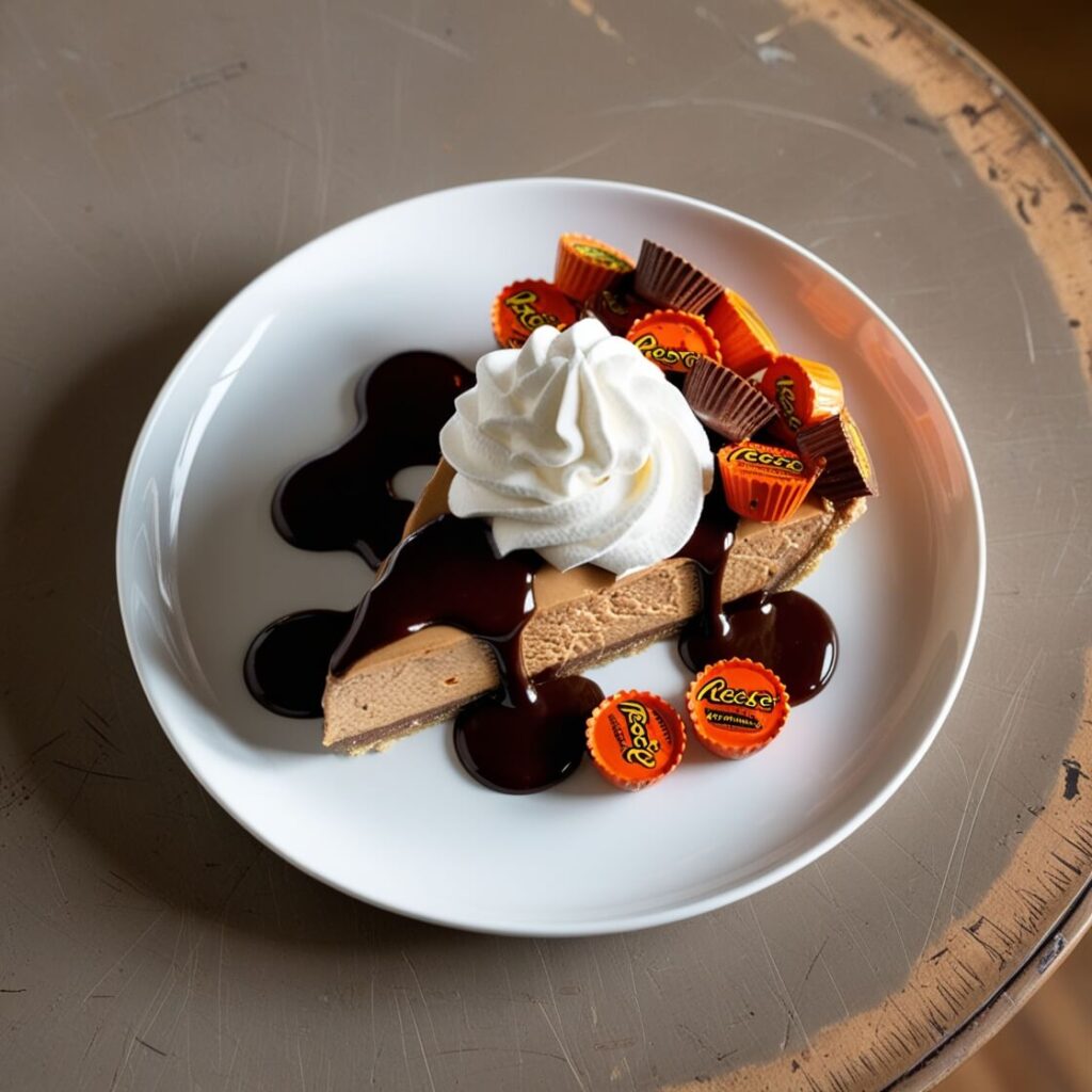 🎯 Reese’s lovers, this no bake peanut butter pie is your dream dessert!