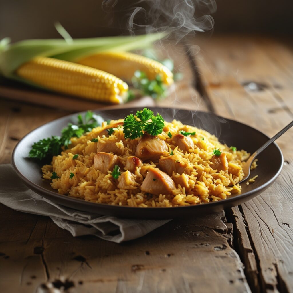 Our favorite chicken rice corn recipe – simple, hearty, and delicious!