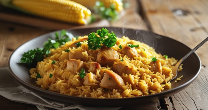 One-pot chicken corn rice – quick and hearty meal
