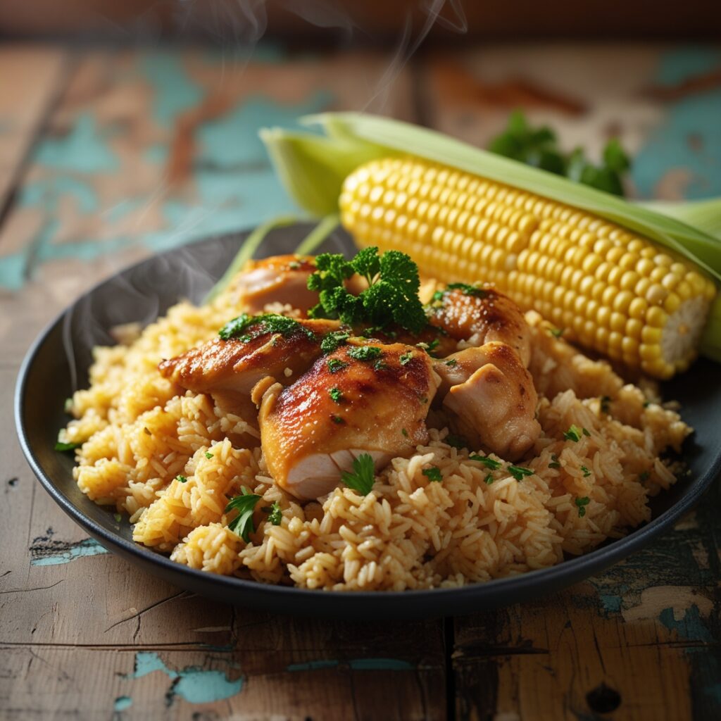  Simple chicken rice corn – easy and delicious!