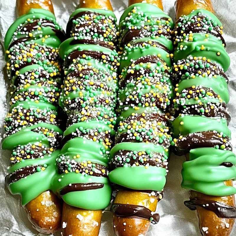 Quick Festive Green Chocolate Pretzels – Only 3 Ingredients Needed! (2)