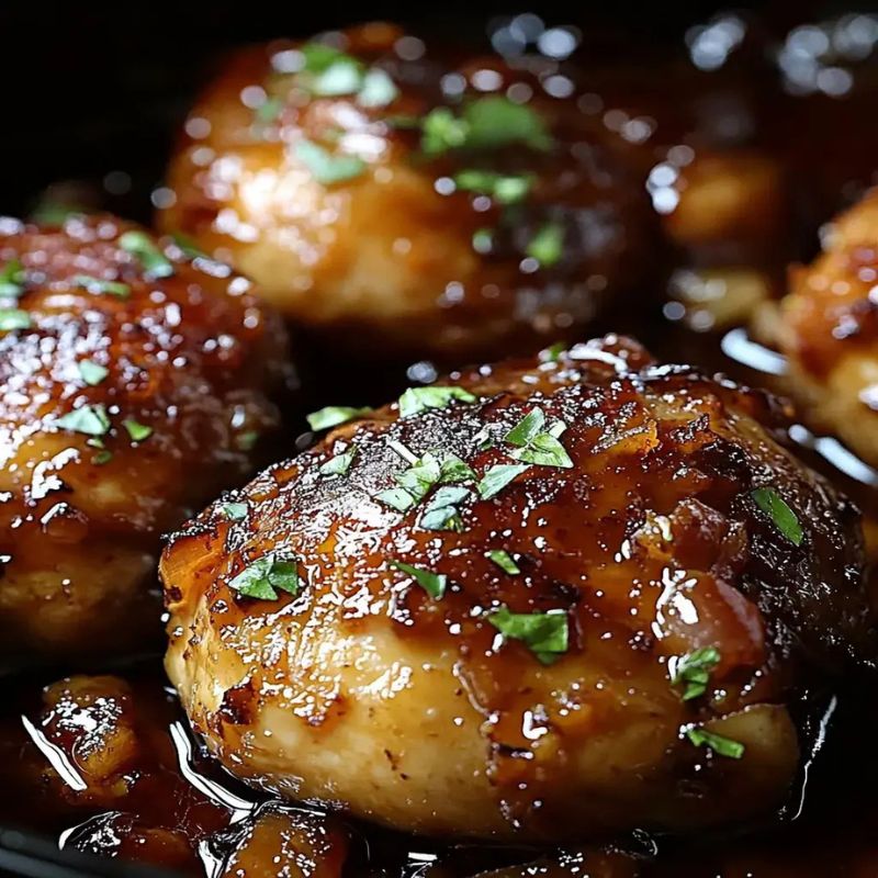 The Best Slow Cooker Bacon Brown Sugar Garlic Chicken Recipe Ever (1)