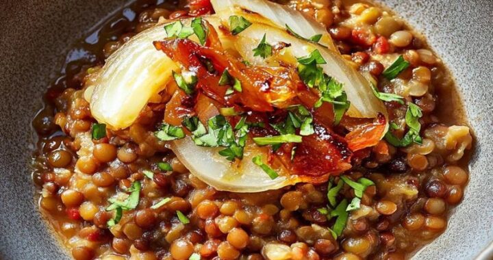 Easy Caramelized Onion Lentil Salad for Weeknight Dinners (1)