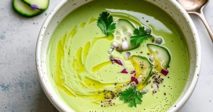 Easy Chilled Summer Cucumber Gazpacho Recipe for Hot Days (1)