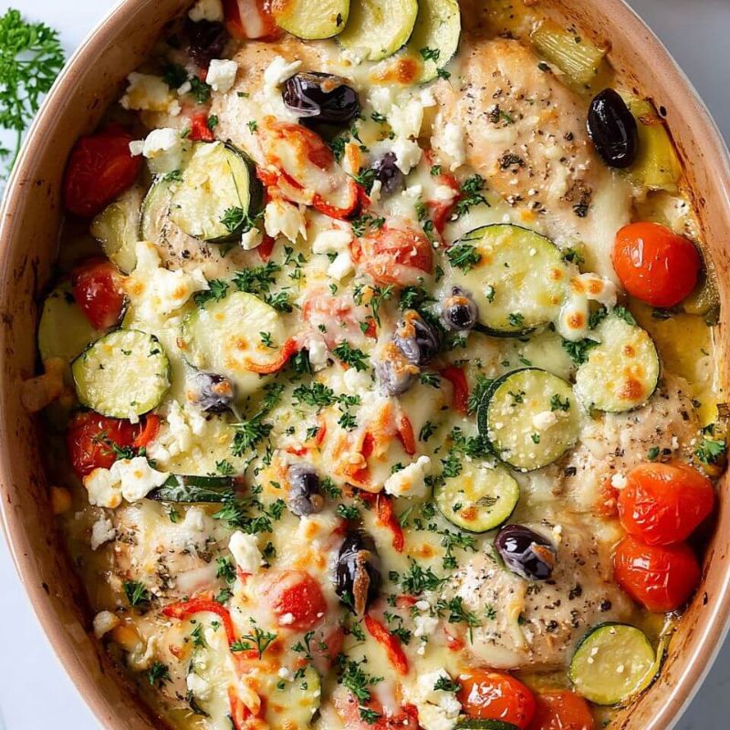 Healthy Mediterranean Chicken Bake with Veggies & Herbs (1)