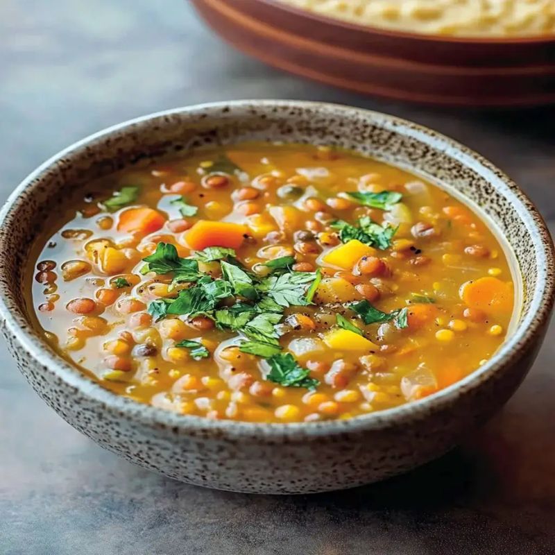 High Protein Lentil Soup Recipe for Weight Loss & Muscle Gain (1)