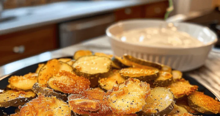 Crunch into these crispy air fryer fried pickles today!