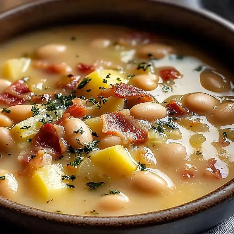 Easy Hearty Bean with Bacon Soup Recipe – A Family Favorite!